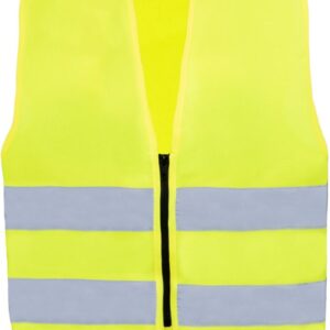 Fluovest geel rits  met naam